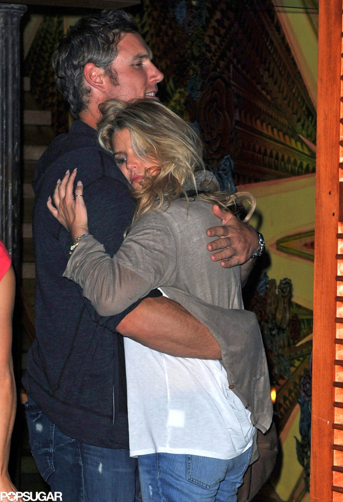 The couple shared a warm embrace while at dinner in NYC back in July 2010.
The couple shared a warm embrace while at dinner in NYC back in July 2010.