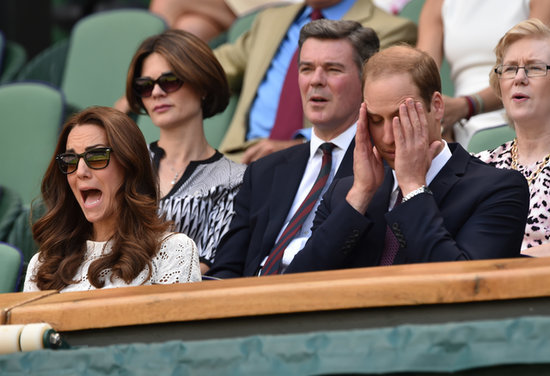 Kate Middleton and Prince William got emotional while watching Wimbledon in London on Wednesday. Kate Middleton and Prince William got emotional while watching Wimbledon in London on Wednesday.