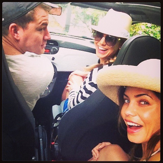 Stacy Keibler's throwback picture showed how Channing Tatum and his wife, Jenna Dewan, weather a storm. Source: Instagram user stacykeibler 