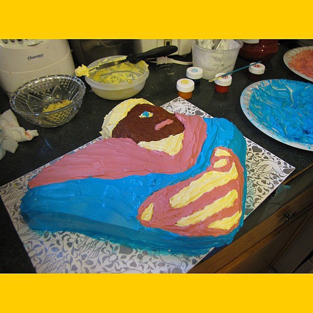 When Your Kid Wants a Chocolate Superman Cake When Your Kid Wants a Chocolate Superman Cake