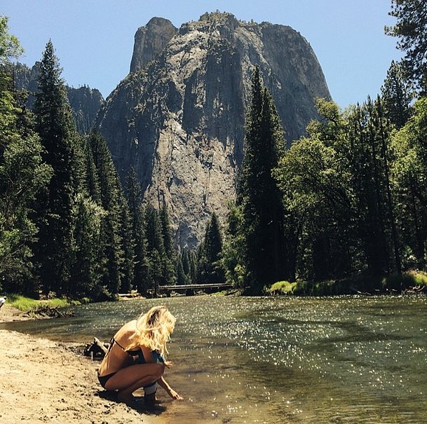 Marisa Miller took her son camping in Yosemite, CA.  Source: Instagram user marisamiller 