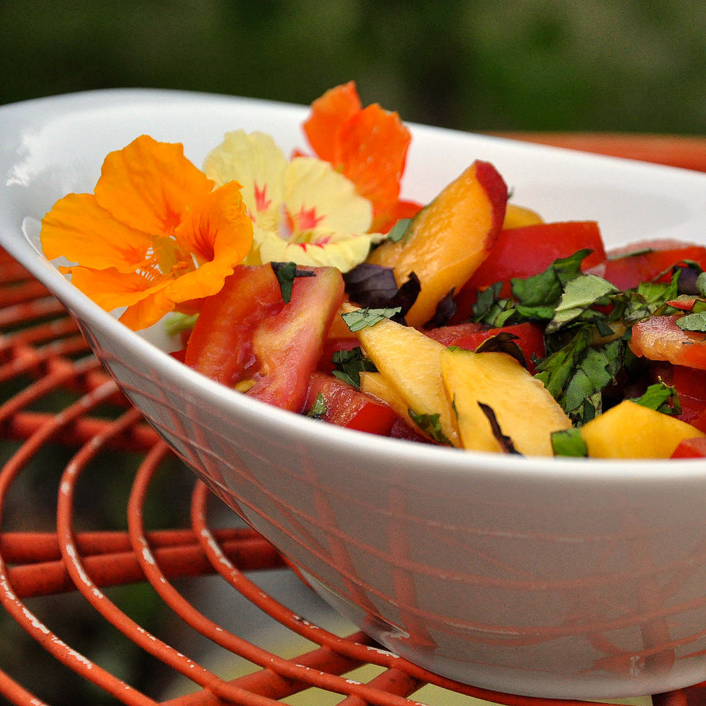 Tomato and Peach Salad Tomato and Peach Salad
