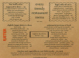 Here's What Every Trendy Restaurant Menu Looks Like Here's What Every Trendy Restaurant Menu Looks Like