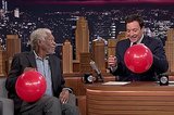 Morgan Freeman And Jimmy Fallon Have A Conversation After Inhaling Helium Morgan Freeman And Jimmy Fallon Have A Conversation After Inhaling Helium