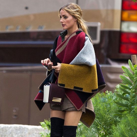 Olivia Palermo Wearing a Poncho Olivia Palermo Wearing a Poncho