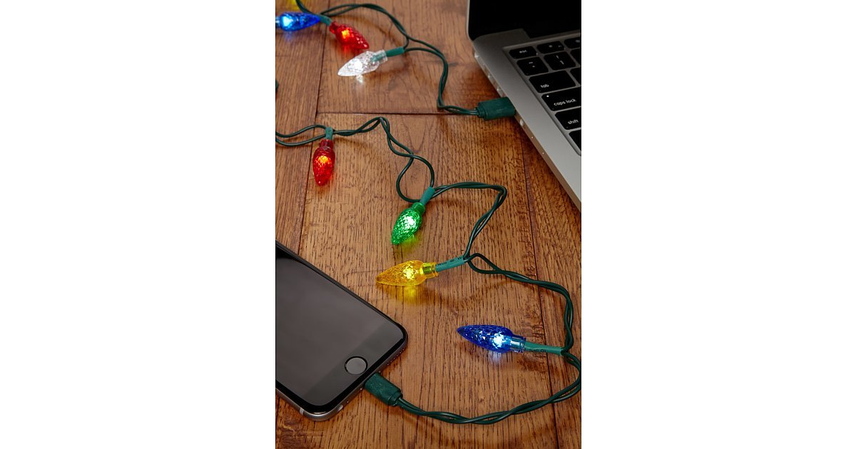 Holiday Lights Phone Charger | Cute, Geeky Stocking Stuffers Under $25 ...