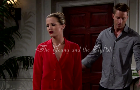 chelsea newman red double breasted top the young and the restless chelsea newman red double breasted top the young and the restless
