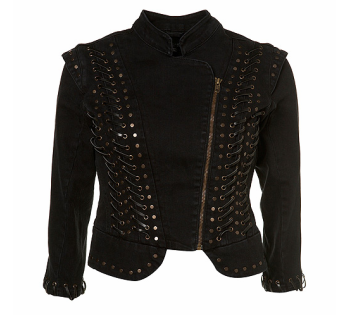 Eyelet Denim Jacket -  Topshop - $125