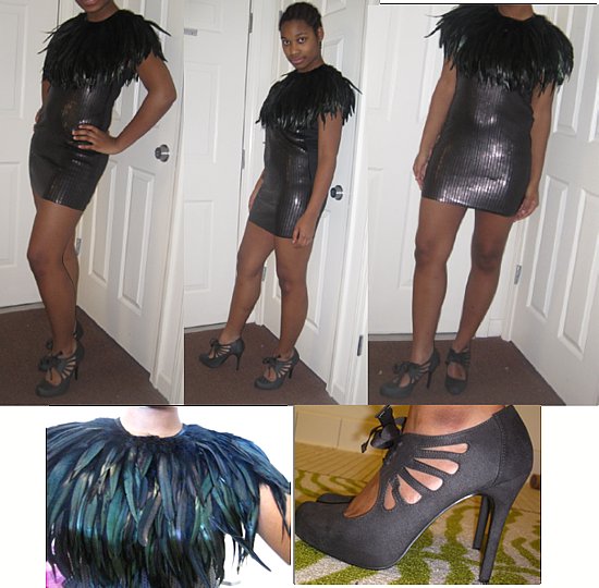 Feathers and Sequins! A wonderful combination of Glam