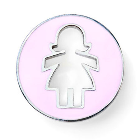 Sloane Pink Enamel 14k White Gold