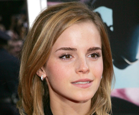 Emma Watson's freckles marry well with her deep brown eyes golden hair 