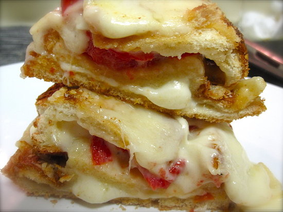 Triple-Decker Baked Italian Cheese Sandwiches