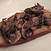 Crickets With Eggs on Mushroom Bruschetta 