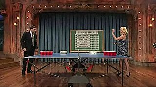 Video of January Jones Playing Beer Pong With Jimmy Fallon