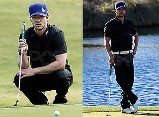 Photos of Justin Timberlake on the Golf Course in Las Vegas for Charity Event