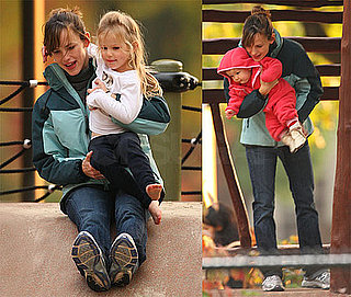 Photos of Jennifer Garner At The Park In Boston With Seraphina and Violet