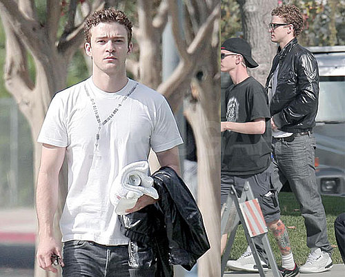 Photos of Justin Timberlake on the set of The Social Network 2009-11-09 17:00:41