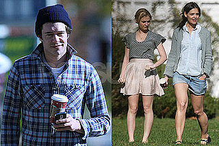 Photos of Adam Brody, Katie Holmes, and Anna Paquin on the Set of the Romantics in Long Island