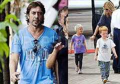 Photos of Javier Bardem in Bali Filming Eat Pray Love; Julia Roberts With Kids Hazel and Phinnaeus Moder