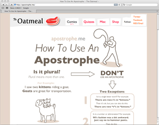 Website of the Day: Apostrophe Me