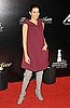 Angie Harmon Wears a Maroon Dress and Gray Thigh-High Rodarte Boots to the Rodeo Drive Walk of Style