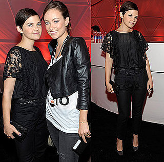Ginnifer Goodwin Attends U2's Concert Wearing All Black Lace