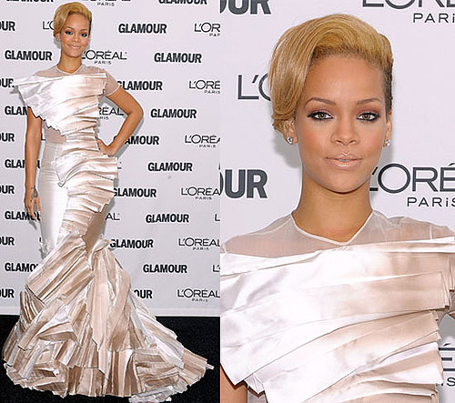 Rihanna Wears Dramatic Stéphane Rolland to the 2009 Glamour Magazine Woman of the Year Event
