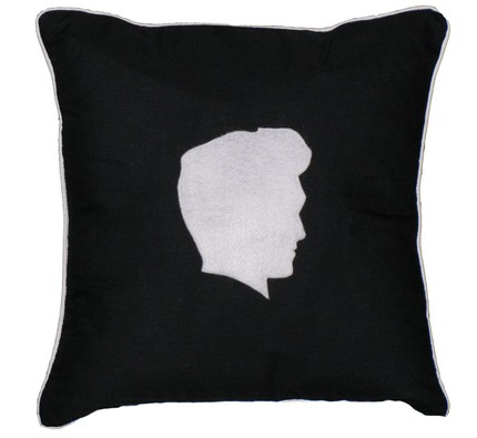 Rest your head on Edward's with this Silhouette Pillow ($35), appliqued on black cotton. Rest your head on Edward's with this Silhouette Pillow ($35), appliqued on black cotton.