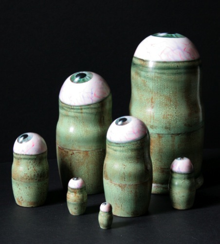 Turn adorable nesting dolls into (frankly, quite disturbing) eyeballs. Gross! Get the lowdown about this project on Craft. Turn adorable nesting dolls into (frankly, quite disturbing) eyeballs. Gross! Get the lowdown about this project on Craft.