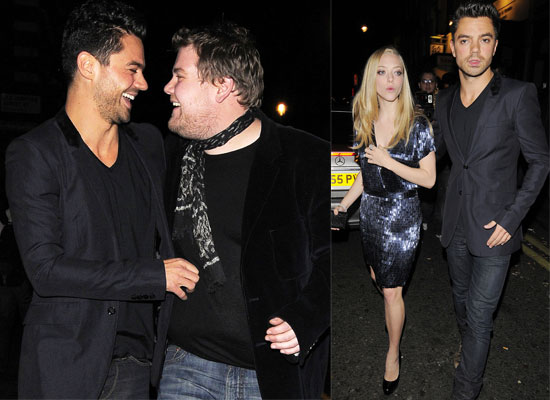 Dominic Cooper, James Corden and Amanda Seyfried at Groucho Dominic Cooper, James Corden and Amanda Seyfried at Groucho