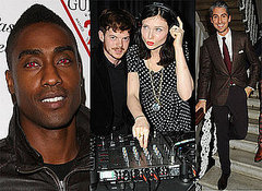Gallery of Photos of Celebs at Guess Party in London, Simon Webbe with Halloween Red Coloured Contact Lenses,