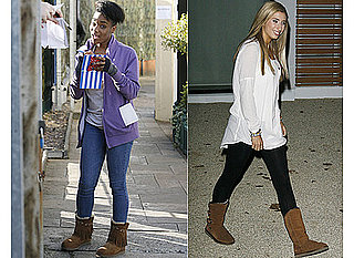 X Factor Stars Stacey and Rachel in Jumbuck Boots