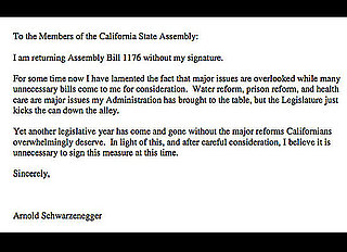 Arnold Schwarzenegger Letter Spells Out F You