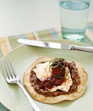 Easy Mexican-Style Eggs Cooked in Enchilada Sauce Recipe