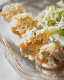 Crab Salad Canapes Crab Salad Canapes