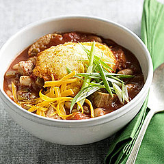 Easy Turkey Chili With White Beans and Corn Bread Dumplings