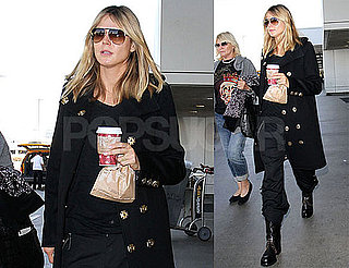 Photos of Heidi Klum Landing At LAX After Hosting Victoria's Secret Runway Show