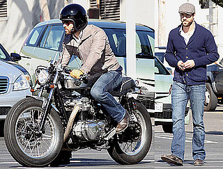 Photos of Ryan Reynolds Riding Around LA on His Motorcycle