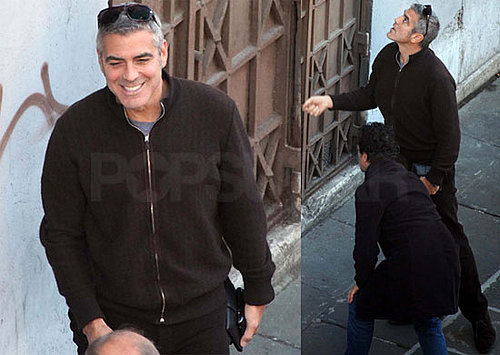 Photos of George Clooney on the Set of The American