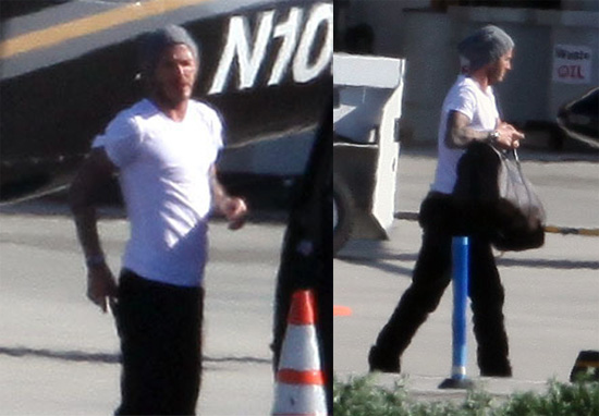 Photos of David Beckham at the Airport in LA Photos of David Beckham at the Airport in LA