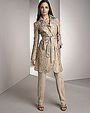 Dana Buchman Metallic Trench Coat & Stretch Linen Pants�-� Pants�-� 