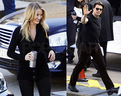 Photos of Cameron Diaz and Tom Cruise on the set of Knight and Day in Spain
