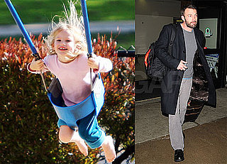 Photos of Ben Affleck Arriving at LAX and Violet Playing With Ducks At the Park
