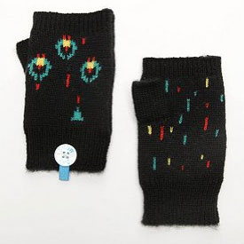Space Invaders Fingerless Gloves From Urban Outfitters