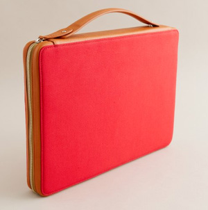 Sleek, Organic Leather Laptop Case from J.Crew