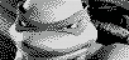 Brixels Makes Custom Portraits Out of Black and White LEGO