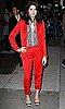 New Moon Star Ashley Greene Stops by David Letterman Wearing Red Striped Bottega Veneta Suit 2009-11-24 13:30:22