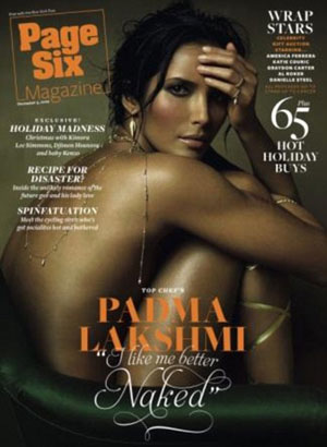A Pregnant Padma Lakshmi Poses Nude