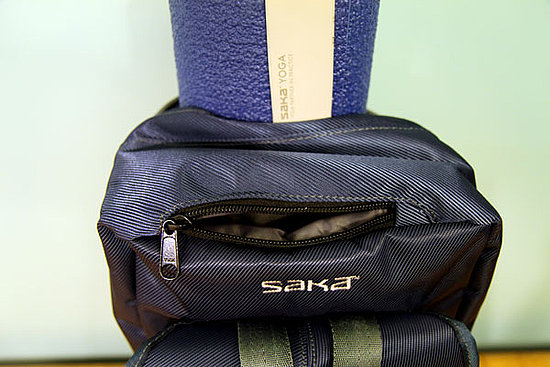 Top of backpack, showing zippered compartment