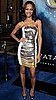 Photo of Zoe Saldana Wearing Two-Toned Fringe Versace Dress at Avatar Movie Premiere in LA